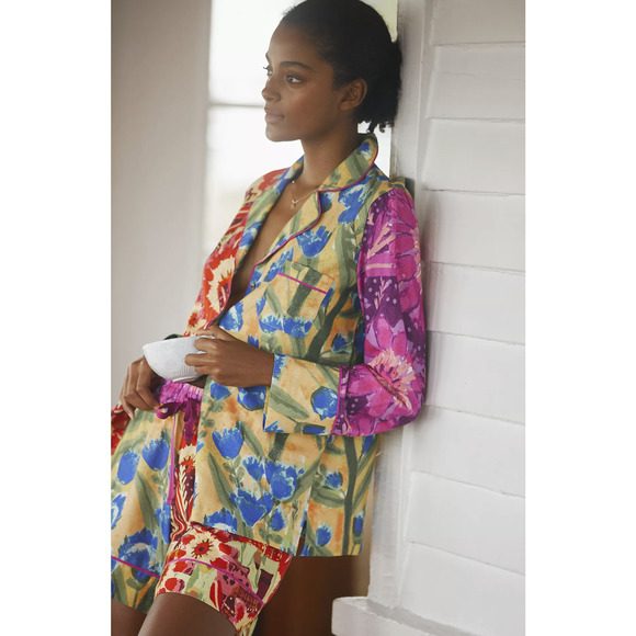 Anthropologie Other - NEW Anthropologie Roeqiya Fris Garden Bloom Flannel Pajama Top - M